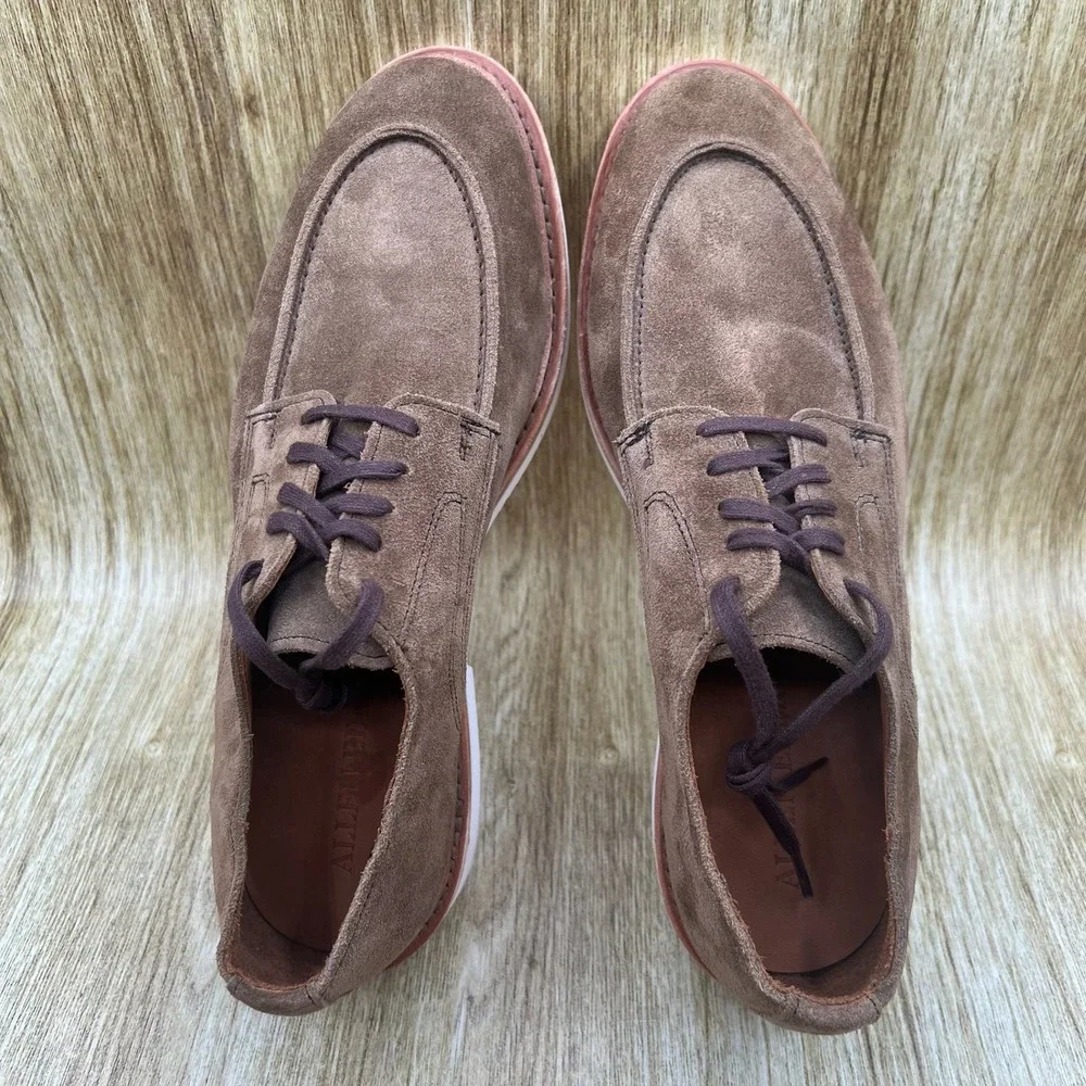 Allen Edmonds Waylon Derby Men's Size 9.5‎ D Brown Suede Dress Shoes 7091 NEW